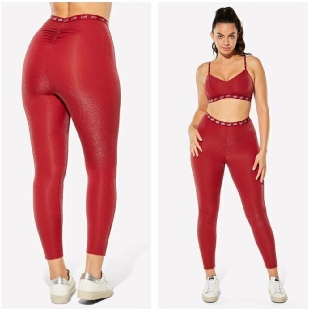 Spotlight Ruched Red Leggings